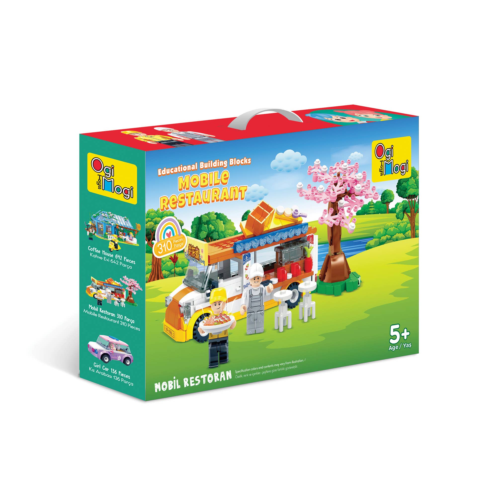 Multi Colored Ogi Mogi Mobile Restaurant Building Blocks Set 310 PCS, Compatible with Lego for wholesale on Faire2