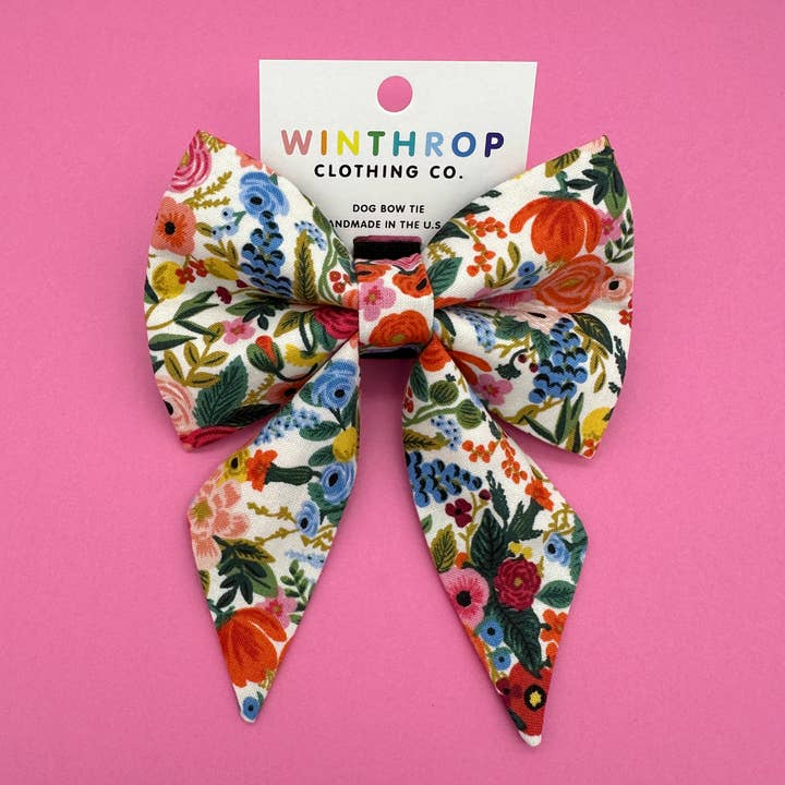 Garden Party Sailor Dog Bow for wholesale by Winthrop Clothing Co.