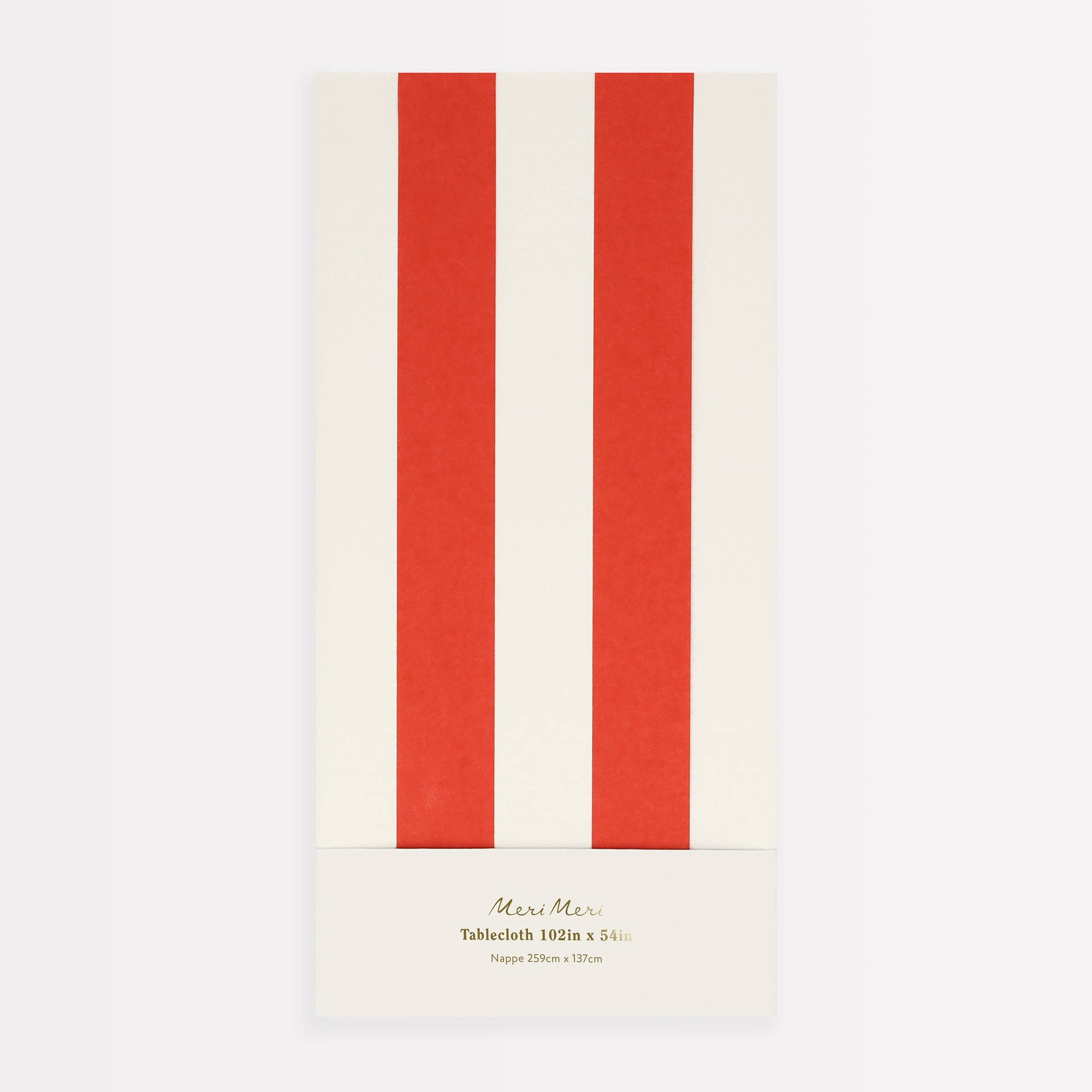 Meri Meri – wholesale Disposable table cover/runner – Red Striped Tablecloth0