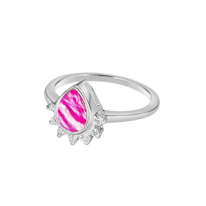 Anello Halo of Hope per la sensibilizzazione sul cancro al seno per la vendita all'ingrosso da parte di Revive Jewelry