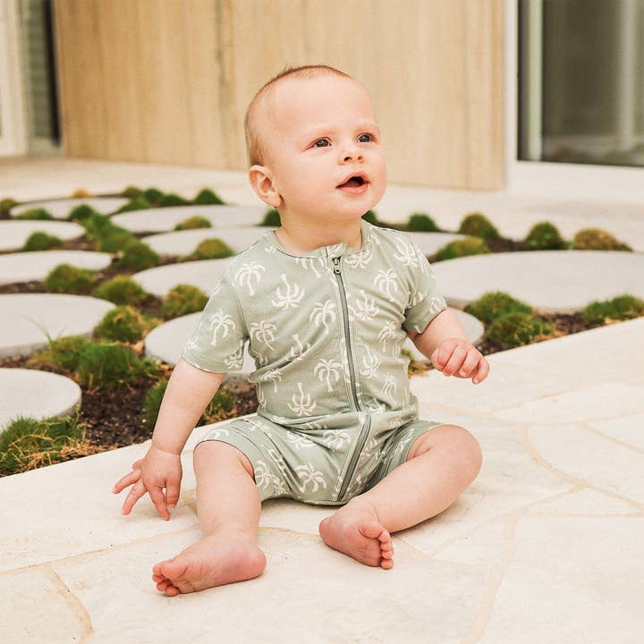 Day or Night Onesie Short Sleeve - Palm Tree for wholesale on Faire5