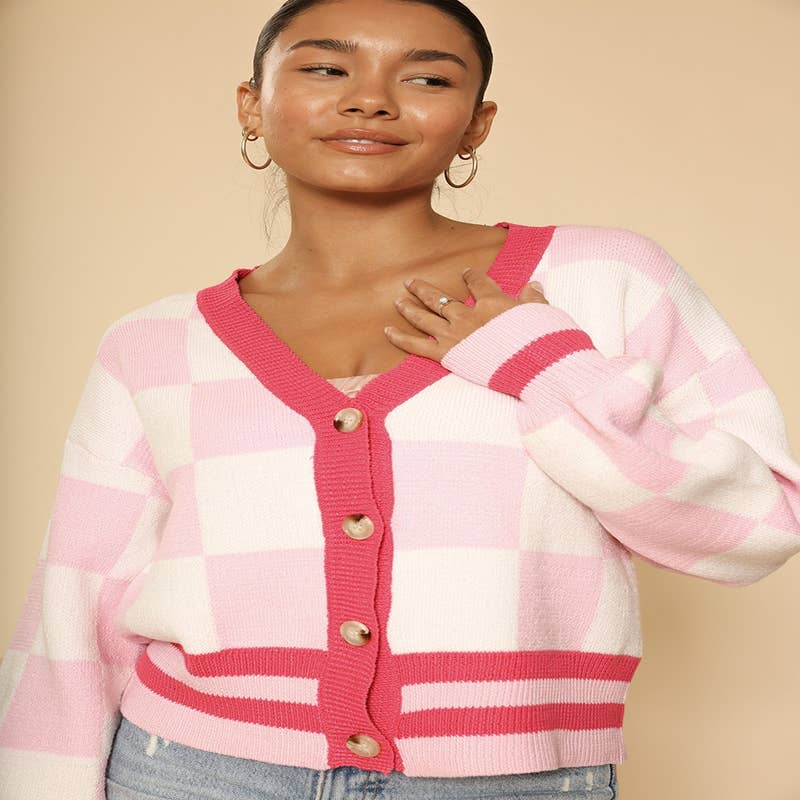 Bow Bunny Cropped Knit Sweater with Bow Detail in Pink, Green, or White |  Poundton
