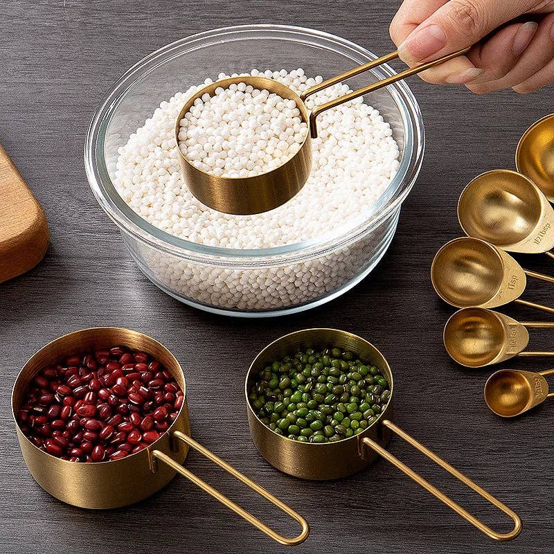 Kiyo Home - Wholesale Measuring Cup - 9-Piece Gold Measuring Set | Stainless Steel | Baking Tools1