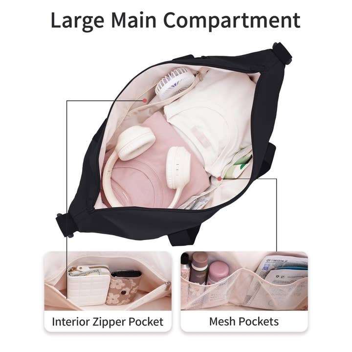 wandf – Saco de viagem - Unissexo por atacado – Saco de Viagem Duffel de Fim de Semana para Noite Mala de Mão Sacos de Mão8