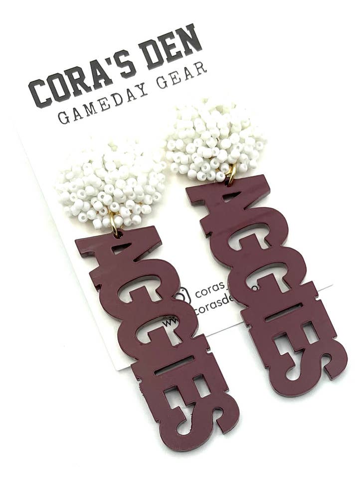Texas A&M Aggies Earrings for wholesale by Cora's Den