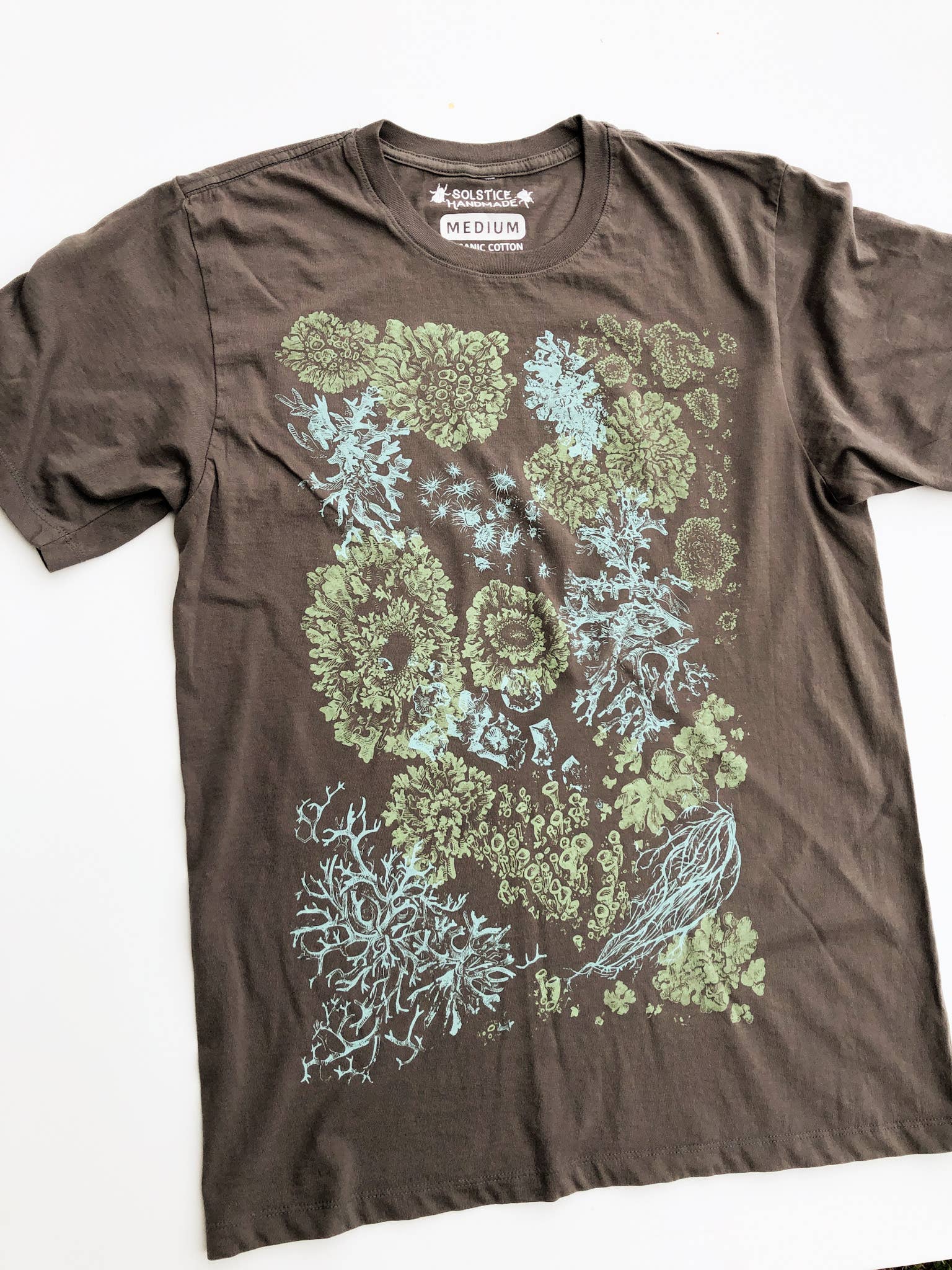 Solstice Handmade - Vente T-shirt sérigraphié – unisexe - T-shirt en coton biologique Lichen5
