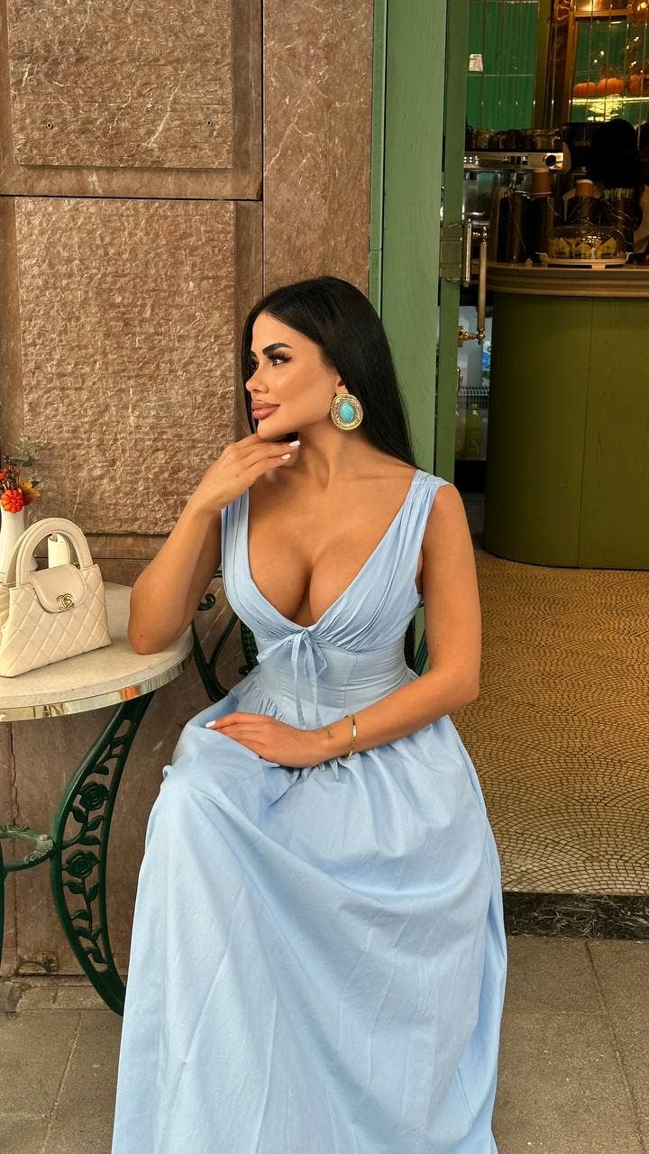 Standpoint Top – Vestido - Mulher por atacado – Vestido Riviera Maxi – Corpete – Laço Frontal – 120121