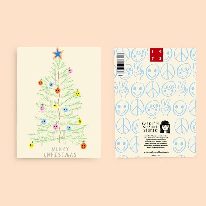 Carolyn Suzuki – Engroshandel Årstidshilsenkort – HAPPY TREE - julekort1