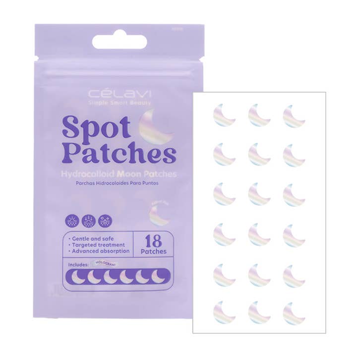 PINEAPPLE Beauty - Wholesale Acne/Hydrocolloid Patch - Celavi AP018 18pc Hydrocolloid Moon Acne Spot Patches - 12
