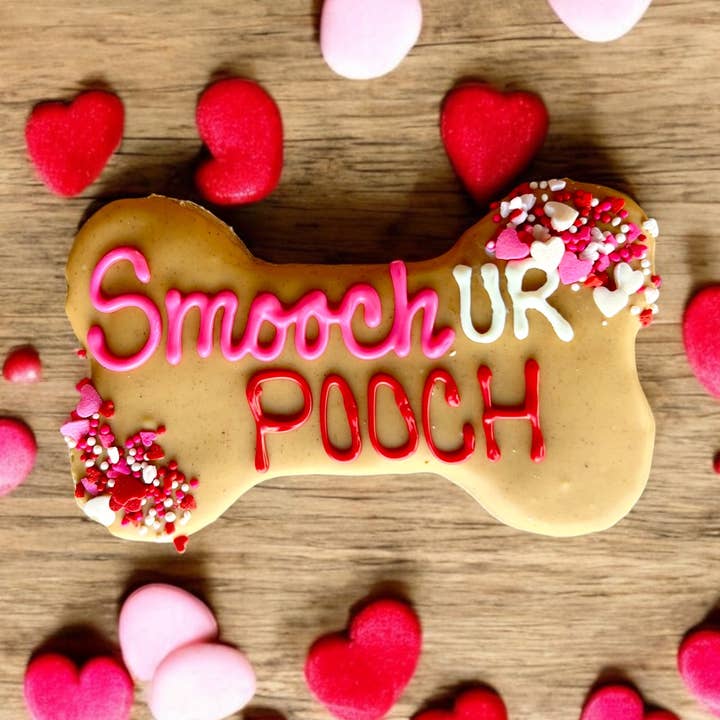 6 inch Smooch UR Pooch PB bone dog treats for wholesale by YumYum4DOGS