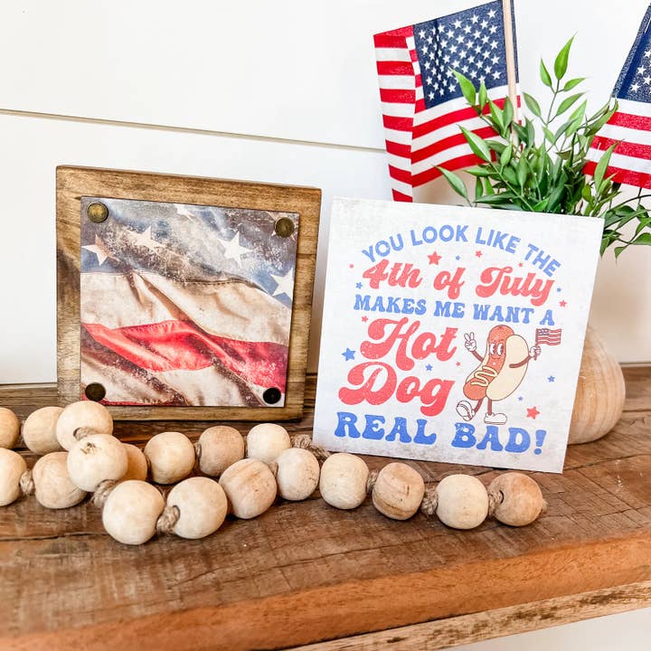 Patriotic Mini Tiered Tray Sign for wholesale by WillowBee Signs & Designs