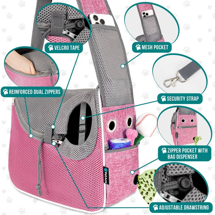 PetAmi - Wholesale Pet Carrier - Cat/Dog - Crossbody Sling Bag Pet Carrier29