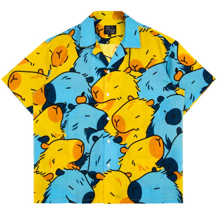 Aroace Capybara Button Up for wholesale by Steady Hands