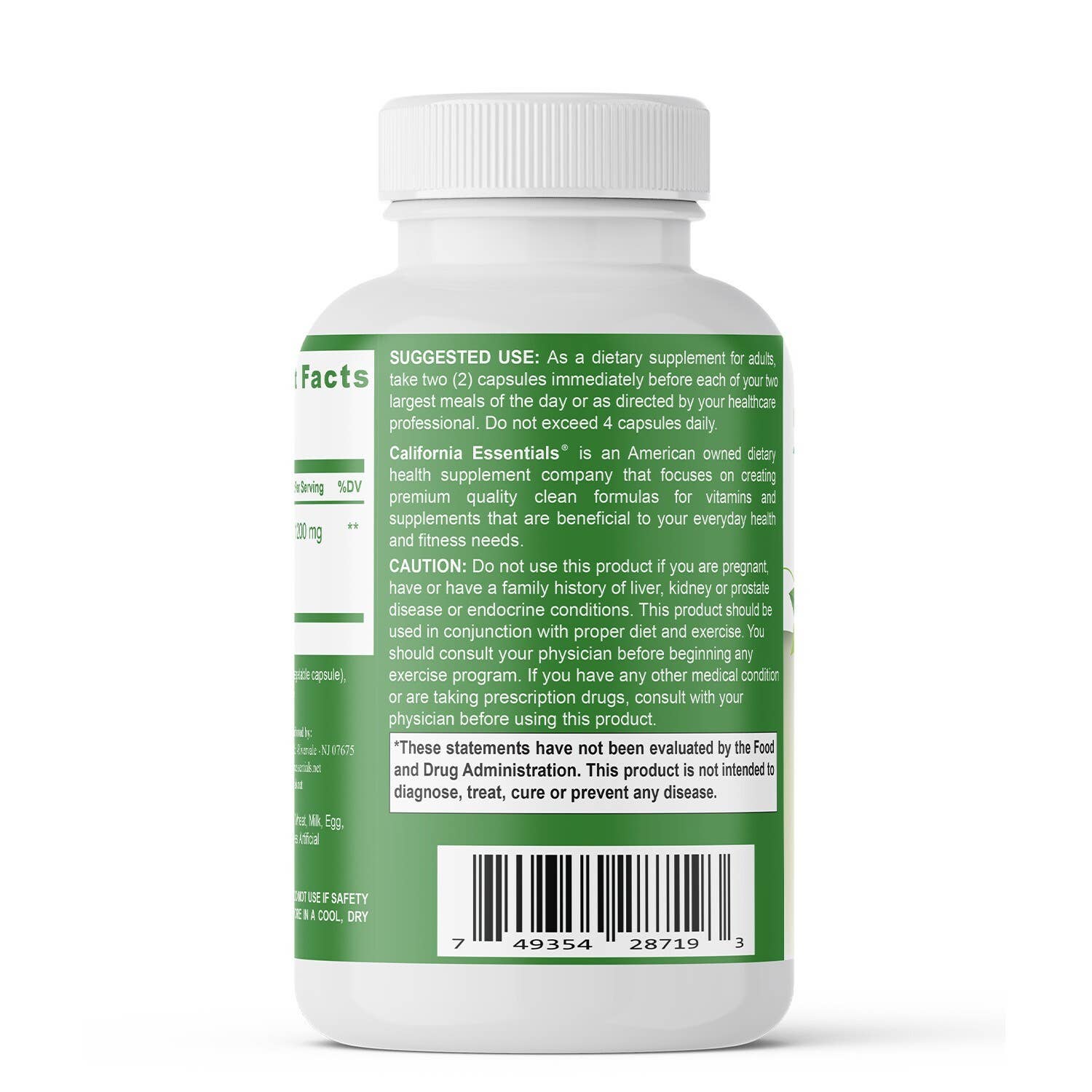 California Essentials - Vente Supplément oral/vitamine - Haricot blanc - alpha-amylase bloquée, 60 gélules2