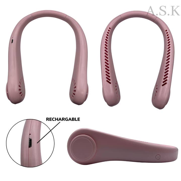 K & S WHOLESALE INC - Wholesale Handheld electric fan - A.S.K Vaneless Neck Fan 54 CT Display2