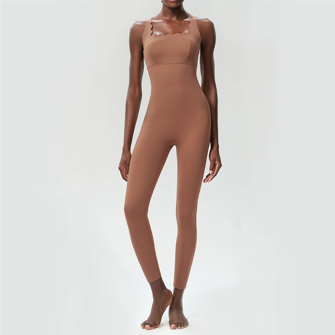 Sodalemon - Wholesale Activewear Set - Women's - Women Wave Shape Fitness Set Yoga Cross Back Jumpsuit11