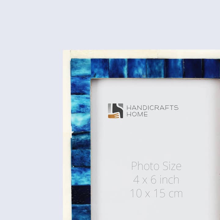 Classic Bone Inlay Picture Frame Blue & White, 4x6,5x7,8x10 for wholesale on Faire3
