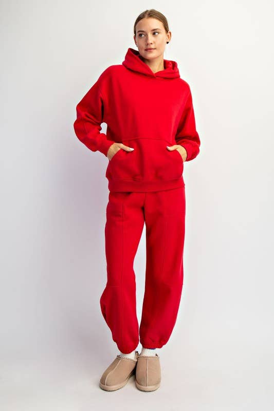 Sunday Morning - Wholesale Jacket - Women's - J383137-Oversized Fleeced Terry Hoodie22