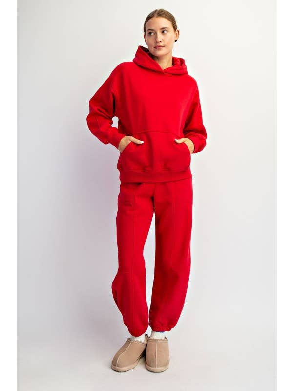 Sunday Morning - Wholesale Jacket - Women's - J383137-Oversized Fleeced Terry Hoodie22