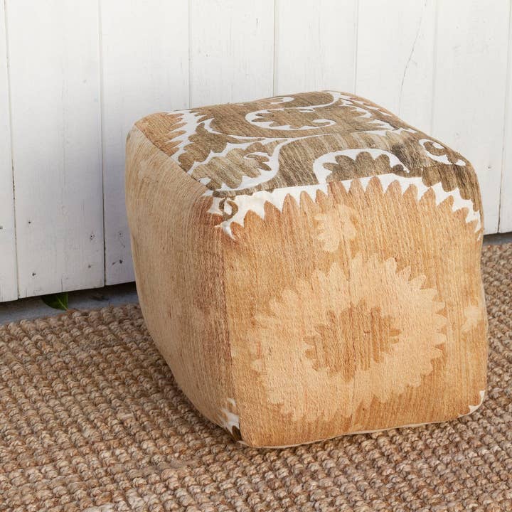 De-cor - Wholesale Ottoman - Shan Antique Suzani Cube Ottoman