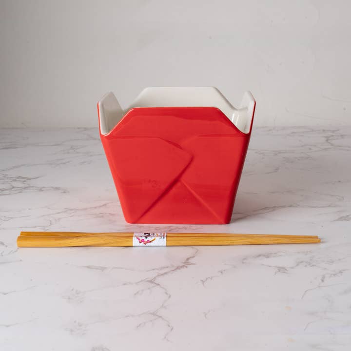 Urban Tokyo - Wholesale Serve Bowl - 16oz 5"W x 4"H Takeout Box Serving Bowl With Chopsticks Dragon (1/24)