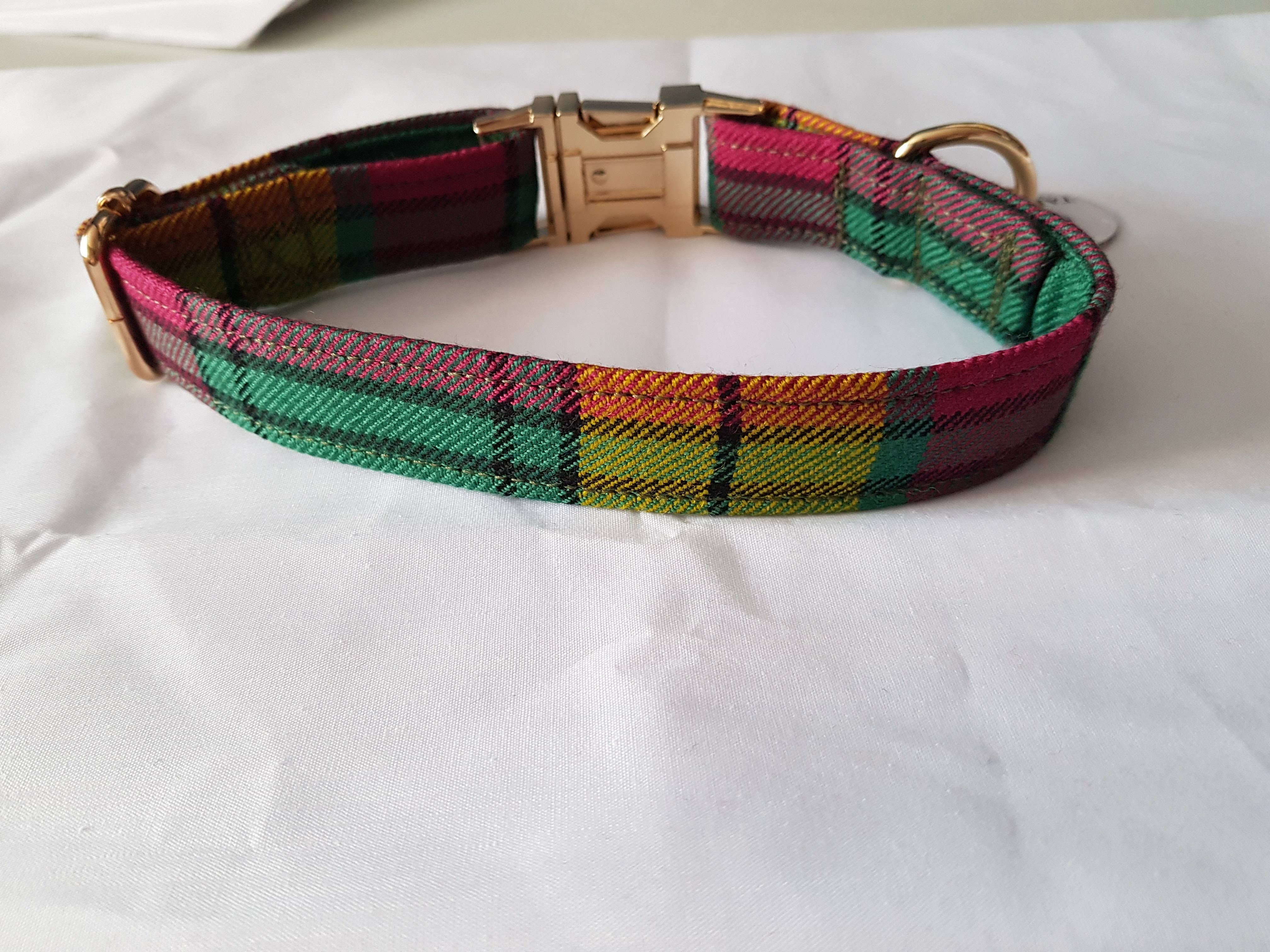 Tartan Terrors - Wholesale Pet Collar - Dog - Tartan Dog Collar (Small)- MacMillanTartan1