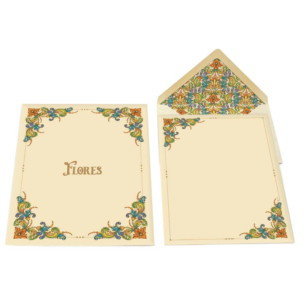 San Lorenzo Design - Vendita all'ingrosso Set di cartoleria/cancelleria - Foglie per Scrittura e Carte da Lettera Italiane con Busta, Portfolio18