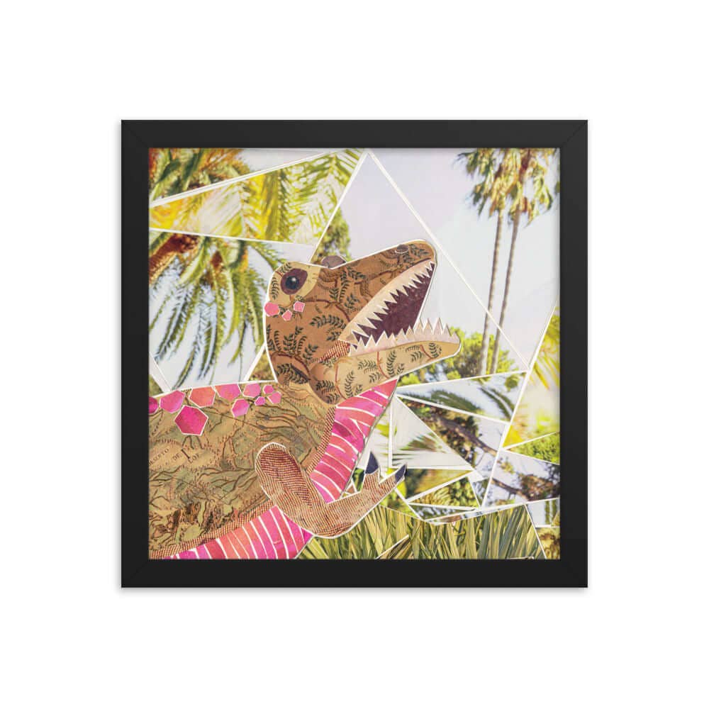 more the merrlier - Wholesale Art Print - T-rex Dinosaur Framed Collage Art Nursery Print8