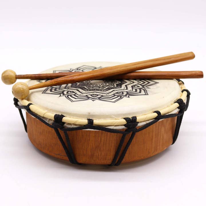 AWGifts Europe - Wholesale Musical Instrument - Mandala Shamanic Drum with Sticks - 20cm1