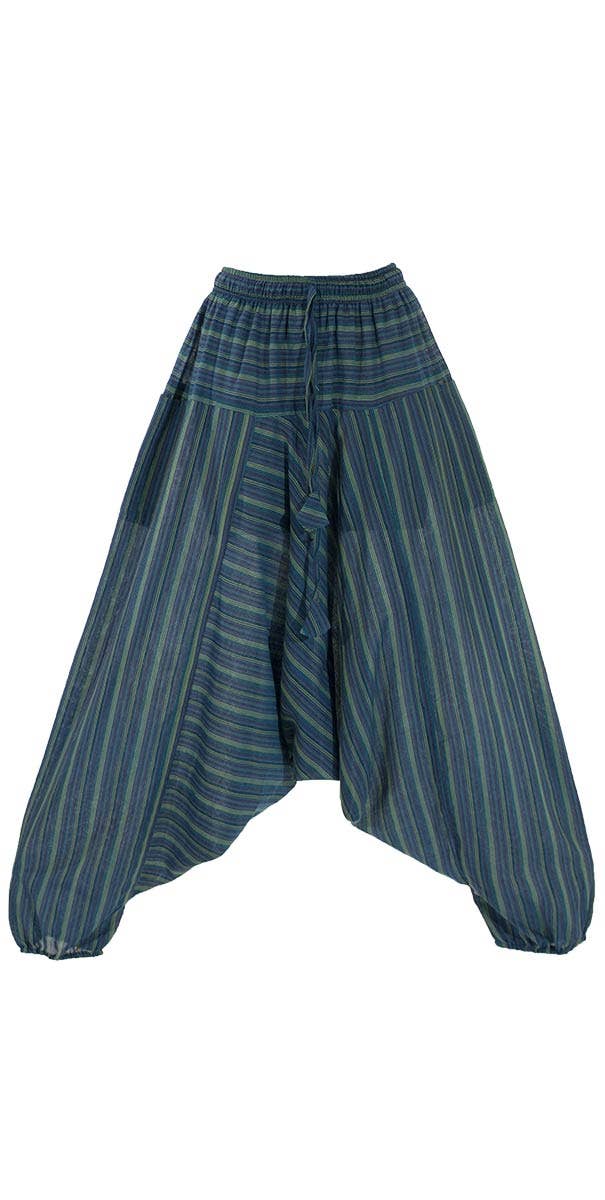 Coline – Engroshandel Bukser - Dame – Coline kvinde harembukser med stribet bomuld og elastisk talje7