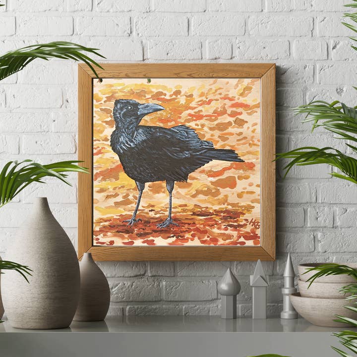 Hannah Kate Makes - Wholesale Art Print - Brandon Crow Art Print - Square - Autumn & Halloween5