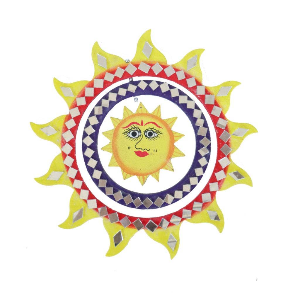 Shared Earth - Wholesale Mobile - Mobile with Glass Tiles Sun 21cm diameter