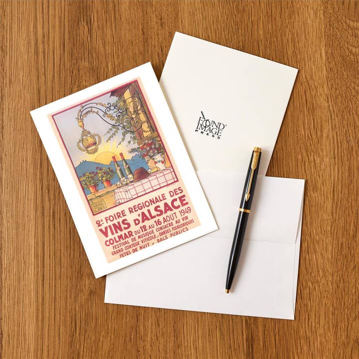 Found Image Press - Wholesale Stationery/Notecard Set - Greeting Card BV-350 Alsace Wine Festival1