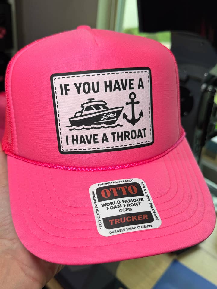 Boat Throat Trucker Hat for wholesale by Luckless Outfitters