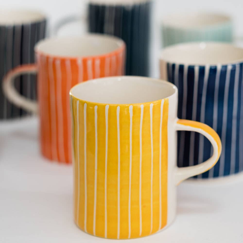 Musango - Wholesale Coffee Mug - Contemporary Handmade Coffee Mugs Sgraffito Stripe2