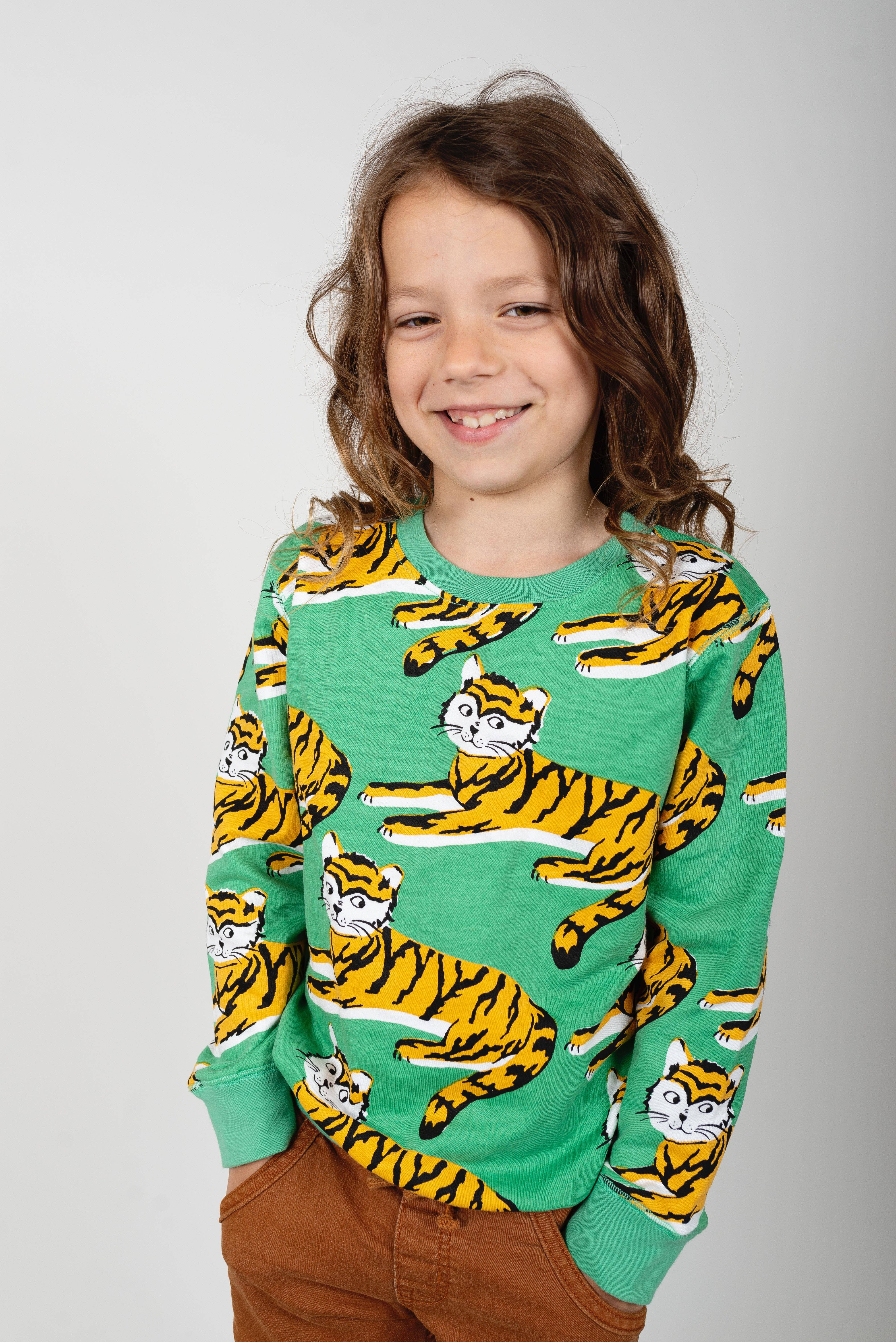 Baby Cats of California – Engroshandel Sweatshirt - Børn – Børn Tiger Allover Sweatshirt1