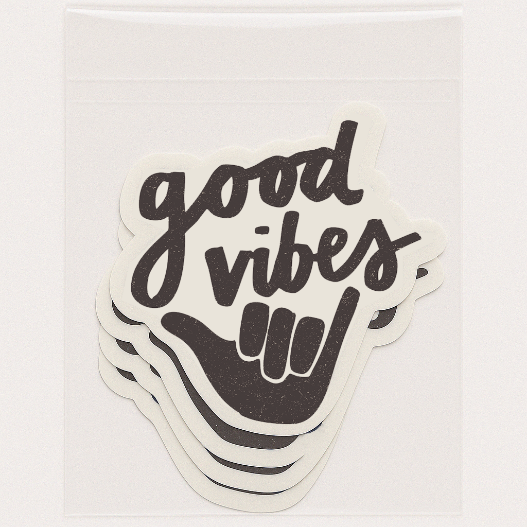 Daydream Prints - Wholesale Sticker - Good Vibes Sticker | Laptop Sticker | Surf Sticker 3"1