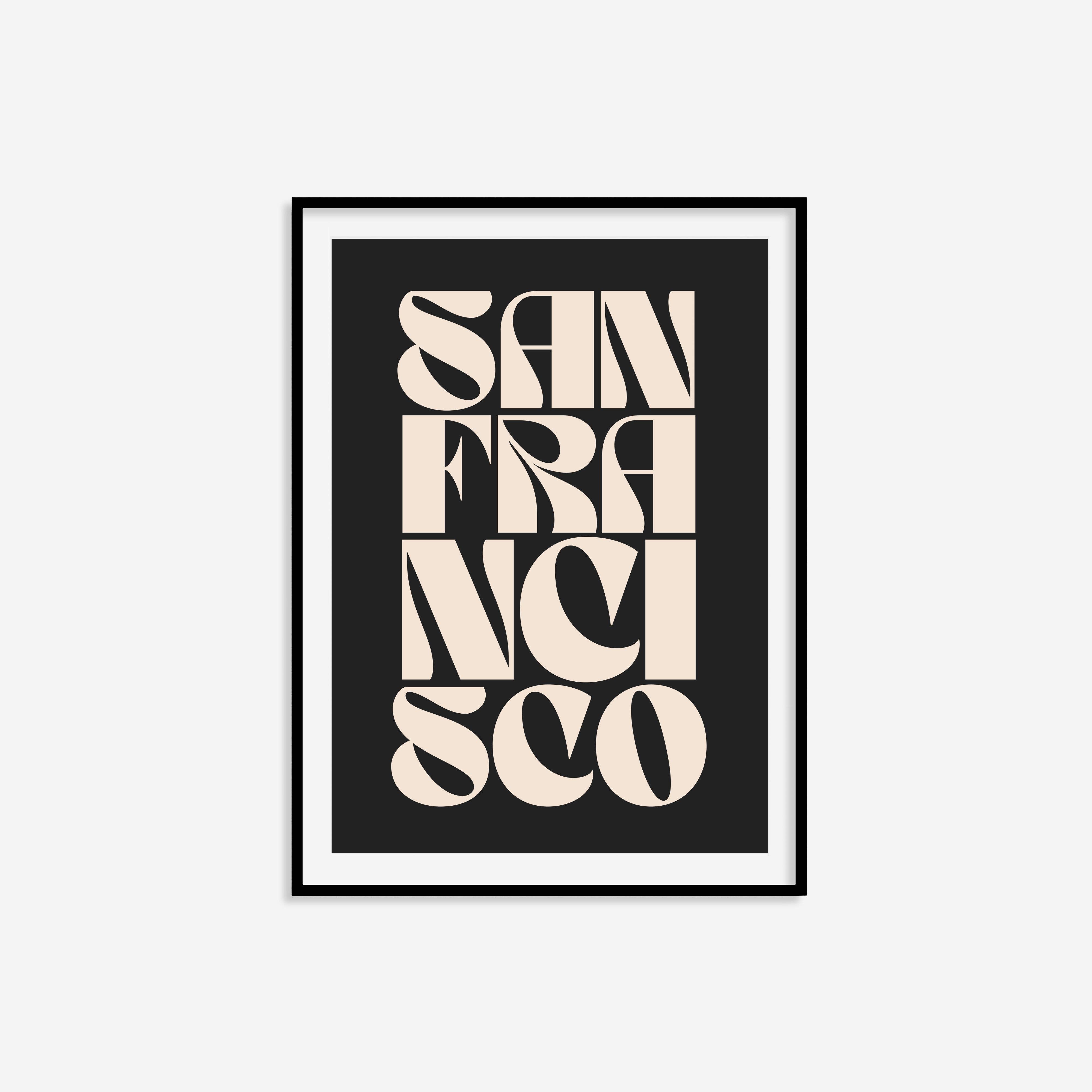 Alaina Creates – wholesale Art print – San Francisco Typography Print1