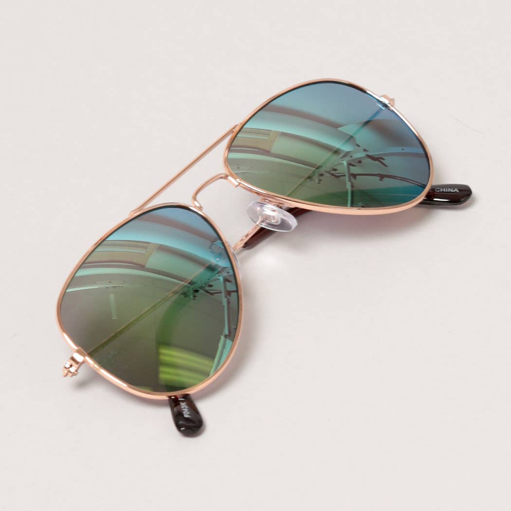  ASSORTED Kid's Tinted Aviator Sunglasses for wholesale on Faire10
