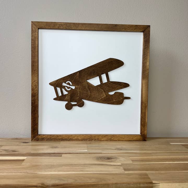 Nail and Hook Laser Cut Home Decor - Wholesale Sign - Airplane Sign | Airplane Room Decor