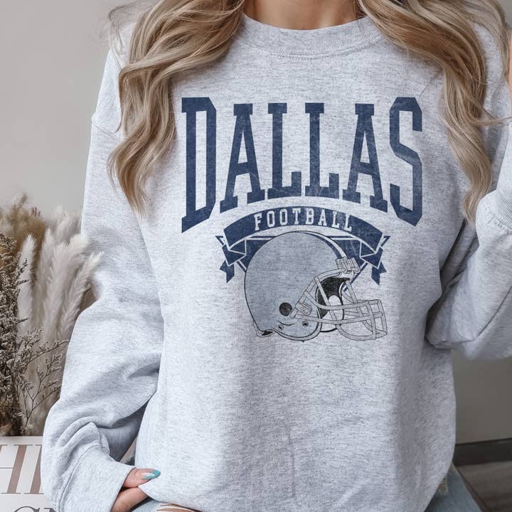 Par.tees by Party On! - Wholesale Graphic Sweatshirt - Women's - Vintage Hometown Football Graphic Sweatshirts