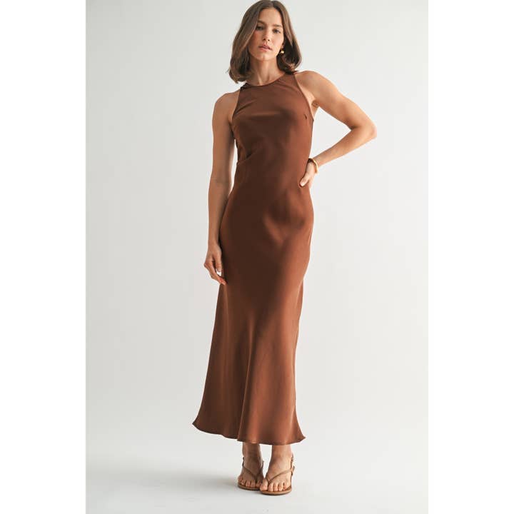 SATIN MAXI DRESS for wholesale by FUN2FUN