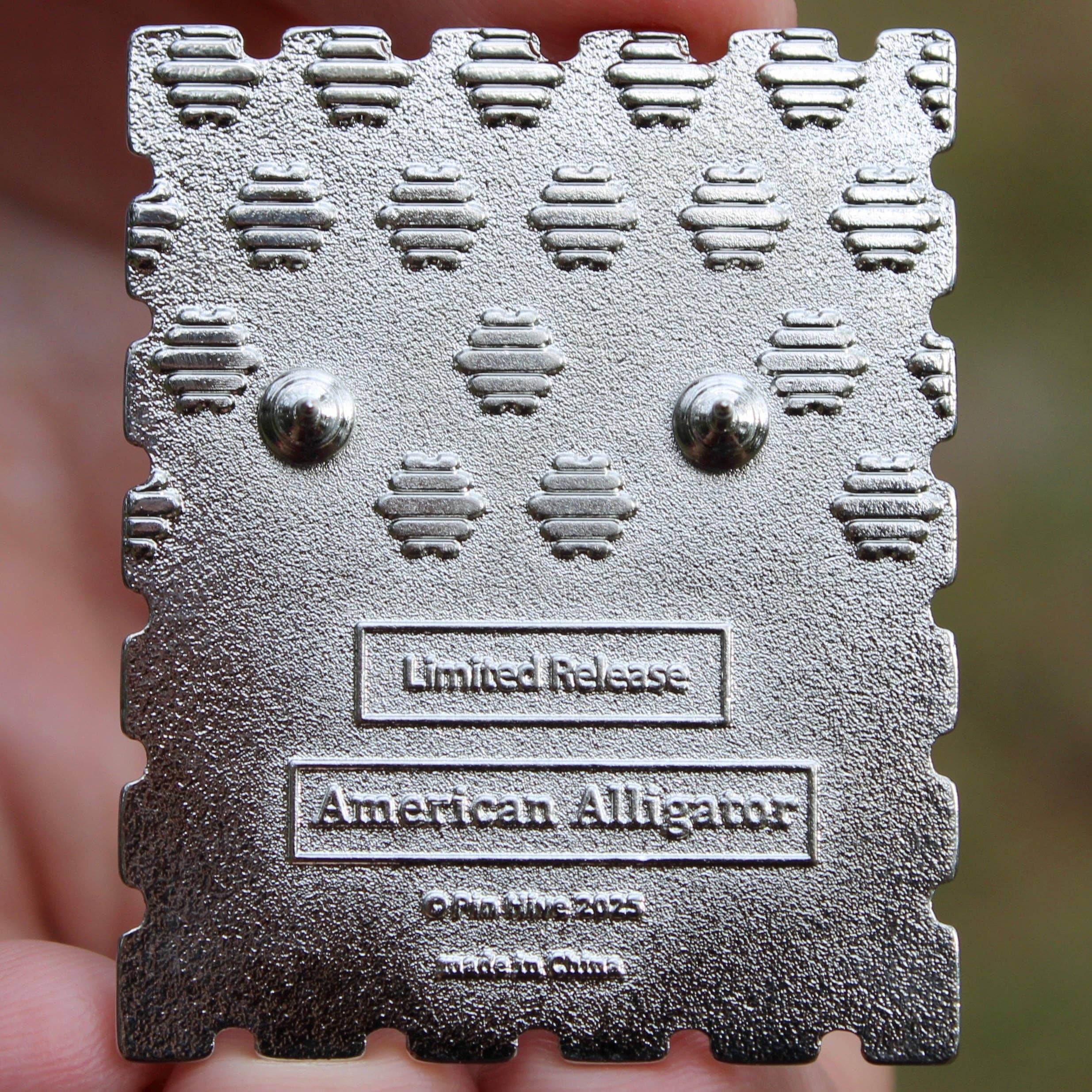Pin Hive LLC - Wholesale Lapel Pin/Button - American Alligator Postage Stamp Enamel Pin9