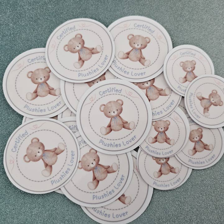 Autocollant certifié pour les amoureux des peluches pour la vente par ChocoStationery