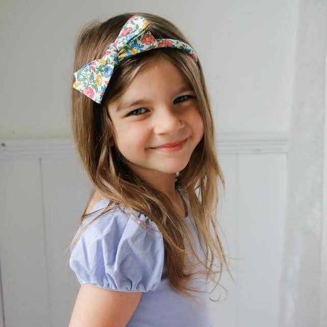 liberty florals hard bow headband for wholesale by Mai & I