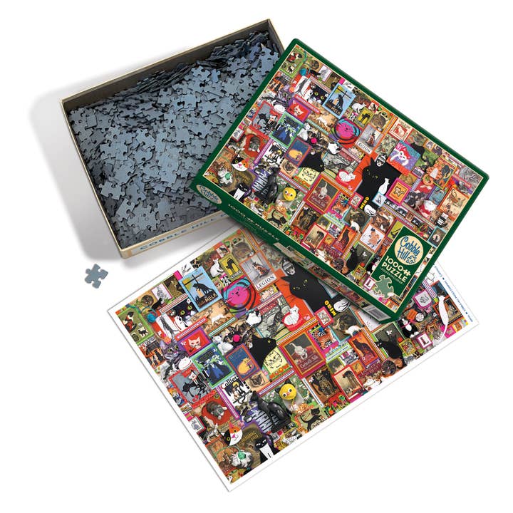 Outset Games and Cobble Hill Puzzles - Wholesale Puzzle - Adult - Catsville 1000pc puzzle