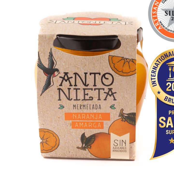 Bitter orange jam with no common sugar added for wholesale by Conservas Antonieta