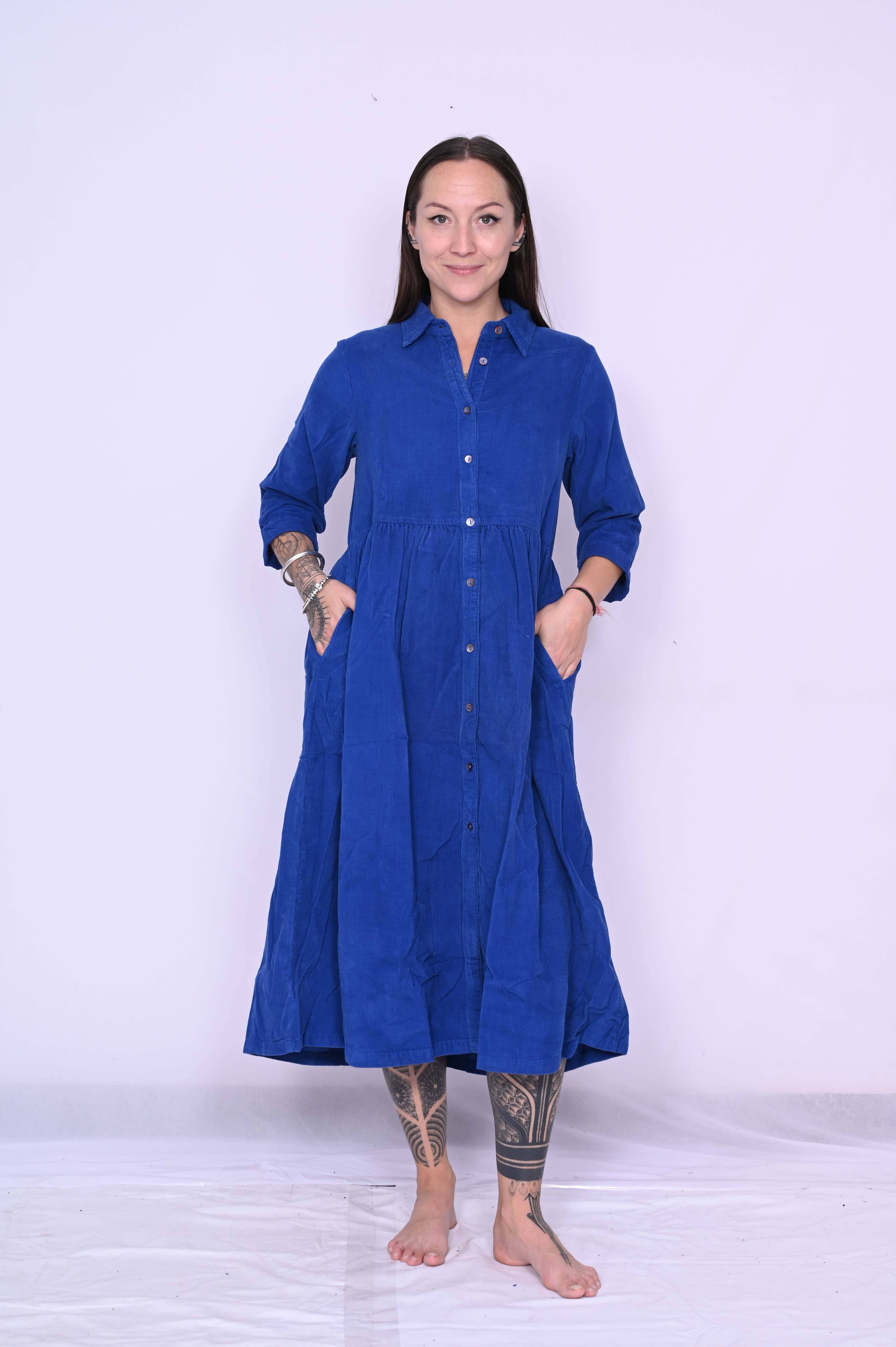 Humanity Centred Designs - Vendita all'ingrosso Vestito - Donna - Abito camicia invernale Daisy_ Organic Baby Corduory Winter0