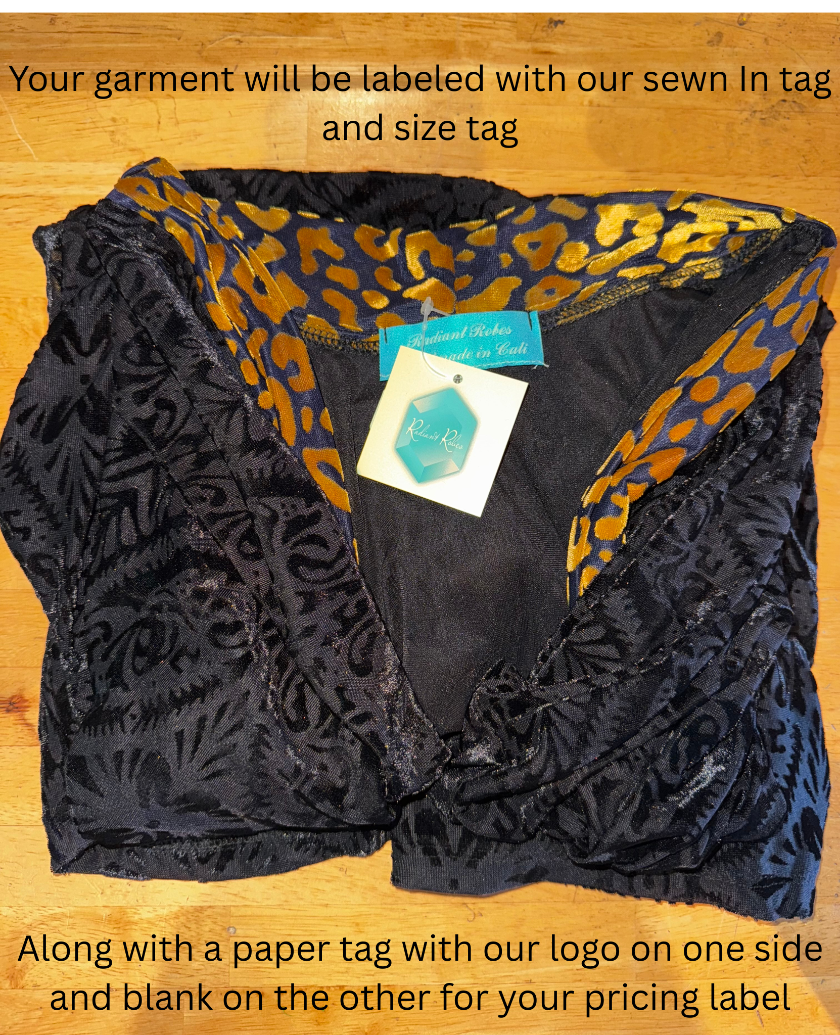 Radiant Robes – Engroshandel Kimono - Dame – Håndlavet Boho Sort Tigerstribet Brændt Fløjl Kaftan9