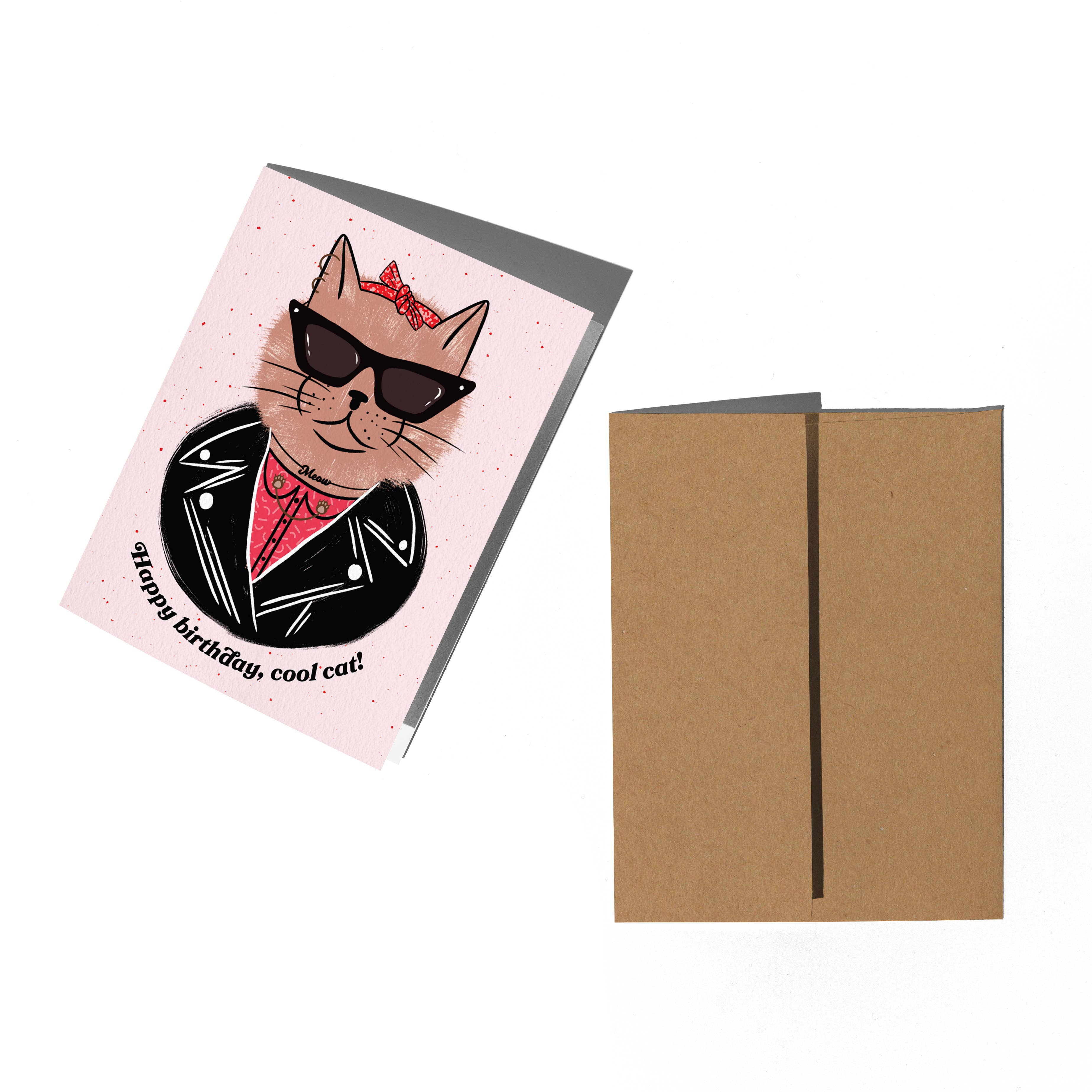 Boss Dotty Paper Co. - Wholesale Birthday Card - Cool Cat Birthday Card1